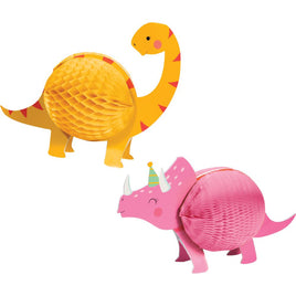 GIRL DINO PARTY CENTERPIECE 2 CT