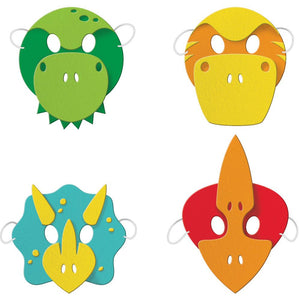 Dinosaur Friends Foam Masks 4 ct. 