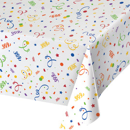 Confetti Plastic Tablecover 54" X 108"