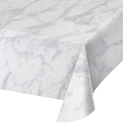 MARBLE PLASTIC TABLECOVER 54