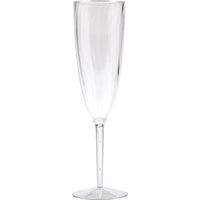 6oz. Clear Plastic One Piece Champagne Flutes 8 ct.