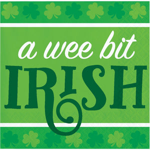Irish Clover Wee Bit Irish Beverage Napkins 16 ct.