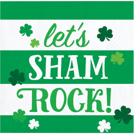 Irish Clover Lets Shamrock Beverage Napkins 16 ct.