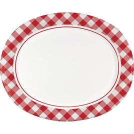Classic Gingham Oval Platter 8 ct.