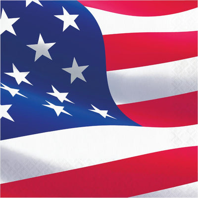 AMERICAN FLAG 2 PLY LUNCH NAPKIN 16 CT