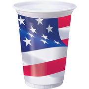 AMERICAN FLAG 16 OZ TUMBLER 8 CT