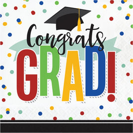 Colorful Grad Lunch Napkins 16 ct.