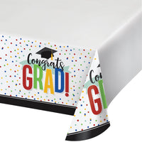 Colorful Grad Paper Tablecover 54" X 102 "  1 ct.