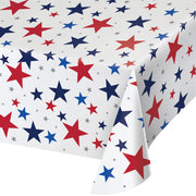 Patriotic Stars Paper Tablecover 54" X 102"