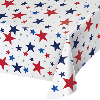 Patriotic Stars Paper Tablecover 54