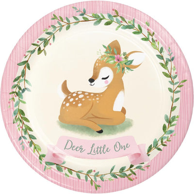 DEER LITTLE ONE PAPER LUNCH PLATES 8 CT. 