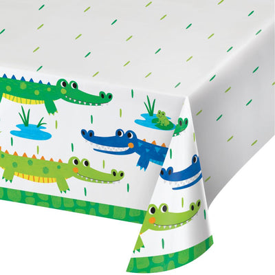 ALLIGATOR PARTY PAPER TABLECOVER 54in.X102in.  1 CT. 