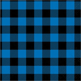 BLUE BLACK BUFFALO PLAID LUNCH NAPKINS 16 CT. 
