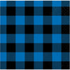 BLUE BLACK BUFFALO PLAID BEVERAGE NAPINS 16 CT. 
