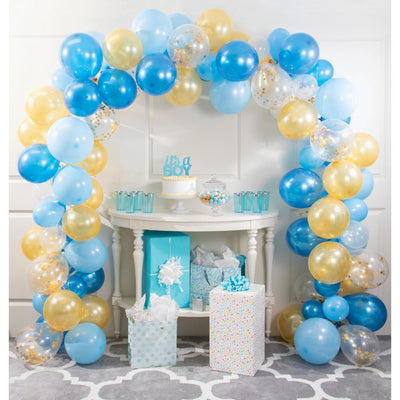 BLUE AND GOLD BALLOON GARLAND 112 CT