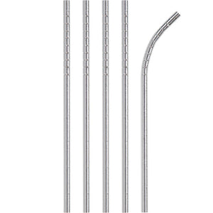 PAPER STRAWS FOILED SILVER 24 CT