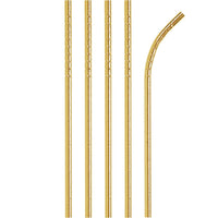 PAPER STRAWS FOILED GOLD 24 CT