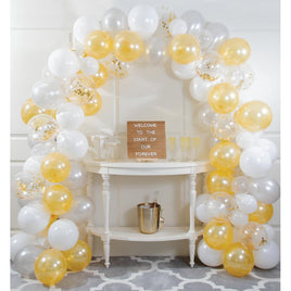 White and Gold Balloon Garland Kit  1 ct.
