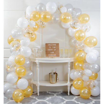 White and Gold Balloon Garland Kit  1 ct.