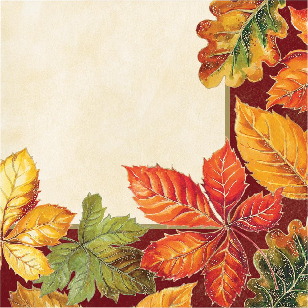 VIBRANT LEAVES LUNCH NAPKINS 16 CT.