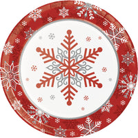 7" Winter Snowflakes Dessert Paper Plates 8 ct.
