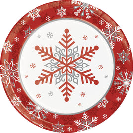 7" Winter Snowflakes Dessert Paper Plates 8 ct.