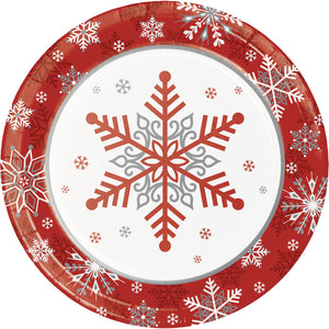 7" Winter Snowflakes Dessert Paper Plates 8 ct.