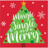 Mingle, Jingle and Be Merry Beverage Napkins 16 ct. 