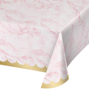 PINK MARBLE TABLECLOTH 54 in. X102 in.  1 CT.