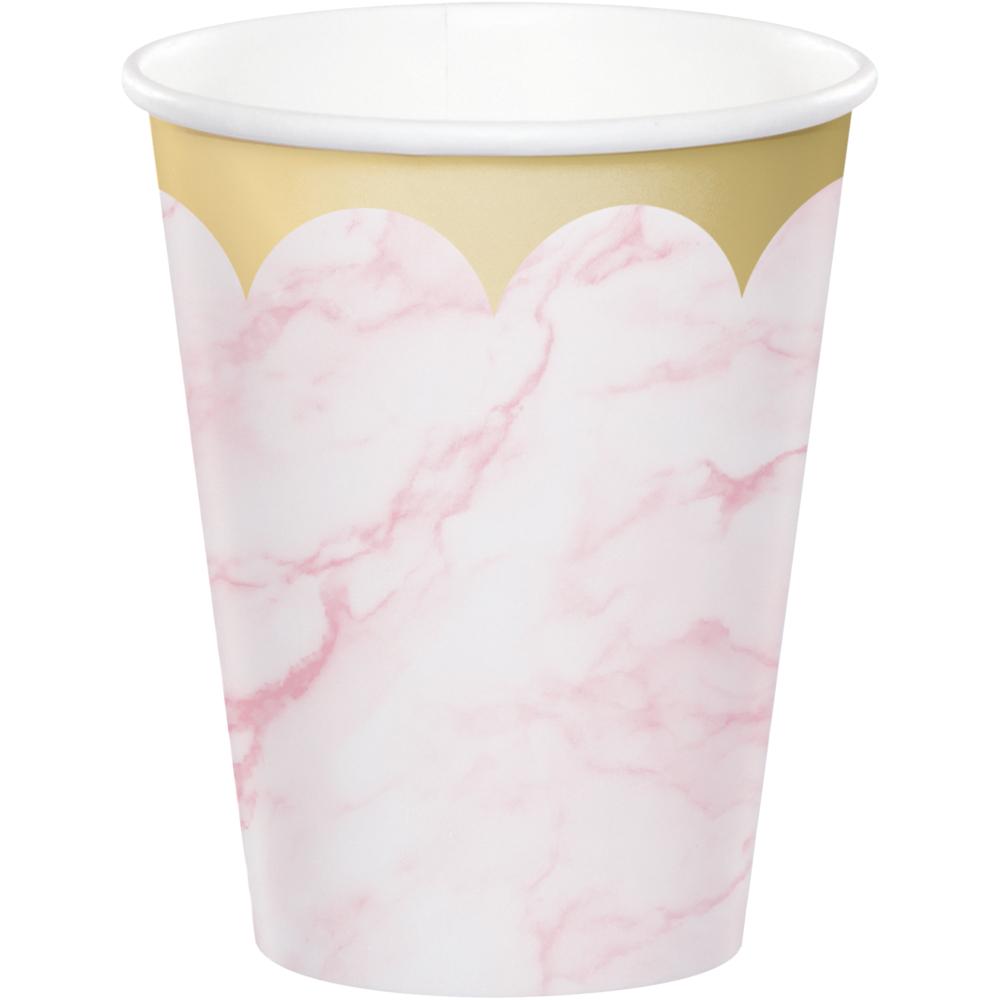 PINK MARBLE 9 OZ CUP 8 CT