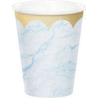 BLUE MARBLE 9 OZ CUP 8 CT