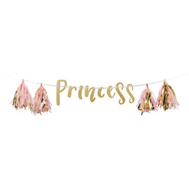 TASSEL PRINCESS GLITTER 5FT  BANNER 1 CT
