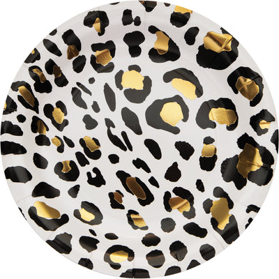 9in. Leopard Lunch Paper Plates 8 ct.
