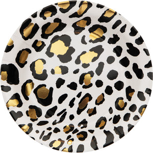 7in. Leopard Dessert Paper Plates 8 ct.