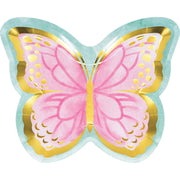 9in. Butterfly Shimmer Shaped Plates 8 ct.