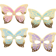 Butterfly Shimmer Foil Paper Masks 8 ct.