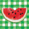 Watermelon Check Lunch Napkins 16 ct.