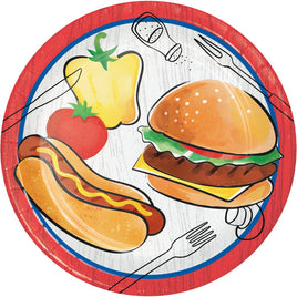 Barbecue Time Paper Dessert Plates 8 ct.