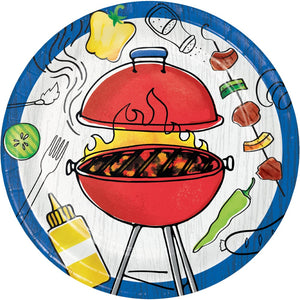 Barbecue Time Paper Lunch Plates 8 ct.