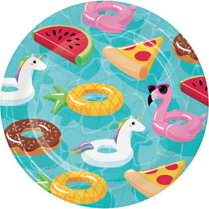 Pool Floats Lunch Paper Plates 8 ct.