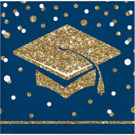 Glittering Grad Beverage Napkins 16 ct.