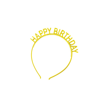 Glitter Happy Birthday Headband 4 ct.