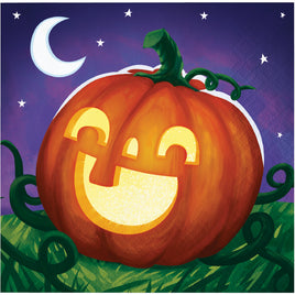 Smiling Pumpkins Beverage Napkins 16 ct.