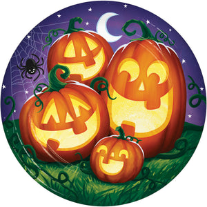 Smiling Pumpkins 9" Lunch Plates 8 ct.