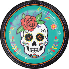 9" Dia De Muertos Lunch Paper Plates 8 ct.