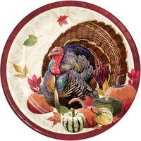 7" Thanksgiving Turkey Dessert Paper Plates 8 ct.