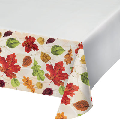 Luxe Leaves Paper Tablecover 54