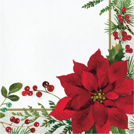Posh Poinsettia Lunch Napkins 16 ct.