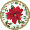 7" Posh Poinsettia Dessert Paper Plates 8 ct.