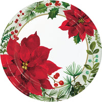 9" Posh Poinsettia Lunch Paper Plates 8 ct.
